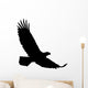 Black Realistic Eagle Silhouette Wall Decal