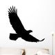 Black Realistic Eagle Silhouette Wall Decal