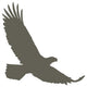 Brown Eagle Silhouette Wall Decal