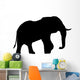 Large Black Elephant Wall Decal