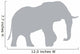 Grey Elephant Wall Decal