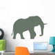 Olive Green Elephant Wall Decal