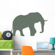 Olive Green Elephant Wall Decal