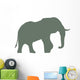 Olive Green Elephant Wall Decal