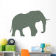 Olive Green Elephant Wall Decal