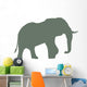 Olive Green Elephant Wall Decal