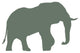 Olive Green Elephant Wall Decal
