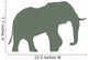 Olive Green Elephant Wall Decal