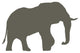 Large Brown Elephant Wall Decal