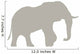 Tan Elephant Silhouette Wall Decal