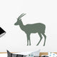Green Silhouette Thompson's Gazelle Wall Decal