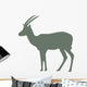 Green Silhouette Thompson's Gazelle Wall Decal