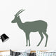 Green Silhouette Thompson's Gazelle Wall Decal