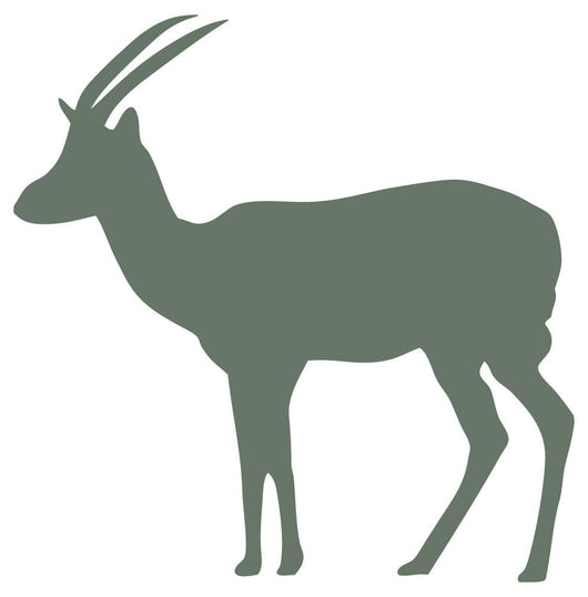 Green Silhouette Thompson's Gazelle Wall Decal