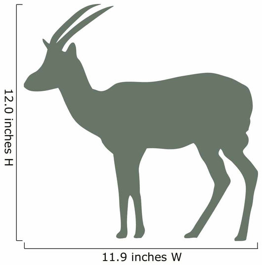 Green Silhouette Thompson's Gazelle Wall Decal