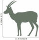 Green Silhouette Thompson's Gazelle Wall Decal