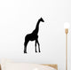 Tall Black Giraffe Wall Decal