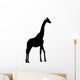 Tall Black Giraffe Wall Decal