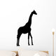 Tall Black Giraffe Wall Decal