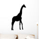 Tall Black Giraffe Wall Decal