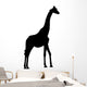 Tall Black Giraffe Wall Decal