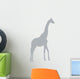 Gray Silhouettes Tall Giraffe Wall Decal
