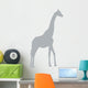 Gray Silhouettes Tall Giraffe Wall Decal