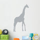 Gray Silhouettes Tall Giraffe Wall Decal