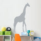 Gray Silhouettes Tall Giraffe Wall Decal