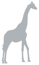 Gray Silhouettes Tall Giraffe Wall Decal