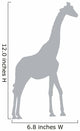 Gray Silhouettes Tall Giraffe Wall Decal