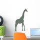 Green Silhouettes Tall Giraffe Wall Decal