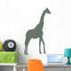 Green Silhouettes Tall Giraffe Wall Decal