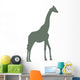Green Silhouettes Tall Giraffe Wall Decal