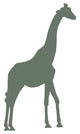 Green Silhouettes Tall Giraffe Wall Decal