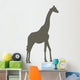 Brown Giraffe Silhouette Wall Decal