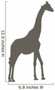 Brown Giraffe Silhouette Wall Decal