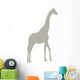 Tall Tan Giraffe Wall Decal