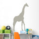 Tall Tan Giraffe Wall Decal
