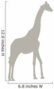Tall Tan Giraffe Wall Decal
