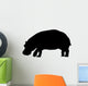 Black Hippo Wall Decal