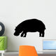Black Hippo Wall Decal