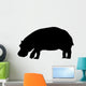 Black Hippo Wall Decal