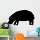 Black Hippo Wall Decal