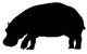 Black Hippo Wall Decal