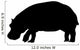 Black Hippo Wall Decal