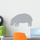 Grey Hippo Wall Decal