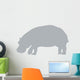 Grey Hippo Wall Decal