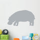 Grey Hippo Wall Decal