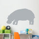 Grey Hippo Wall Decal